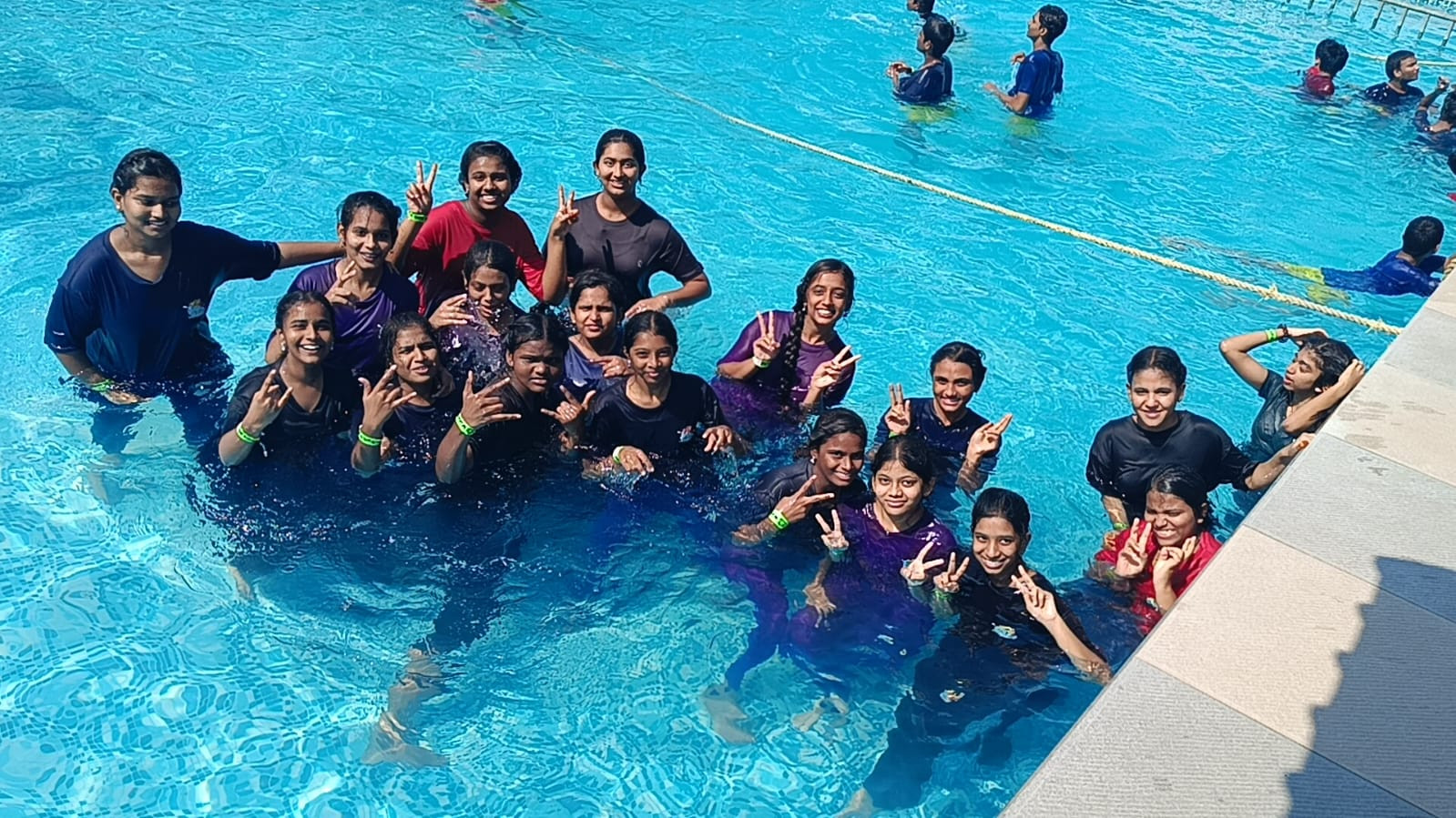 Class 10's Fun in the Waves: A Splashing Good Time